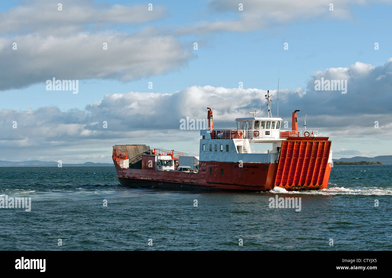 The Spirit of Waiheke sailing from North Stradbroke Island in Queensland, Australia. Stock Photo