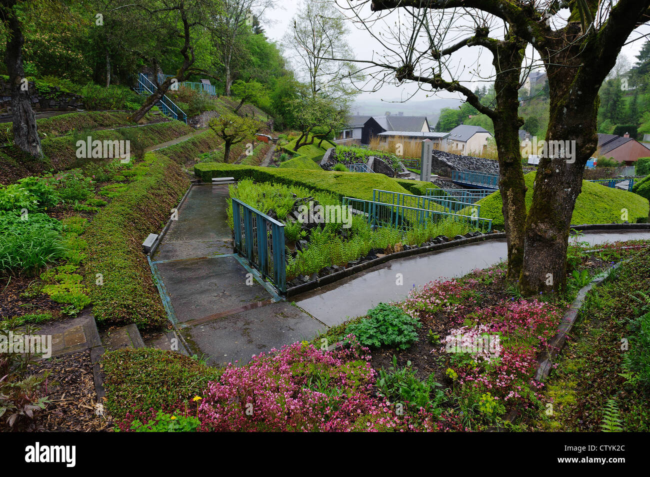 Park Jardin de Wiltz, Luxembourg Stock Photo