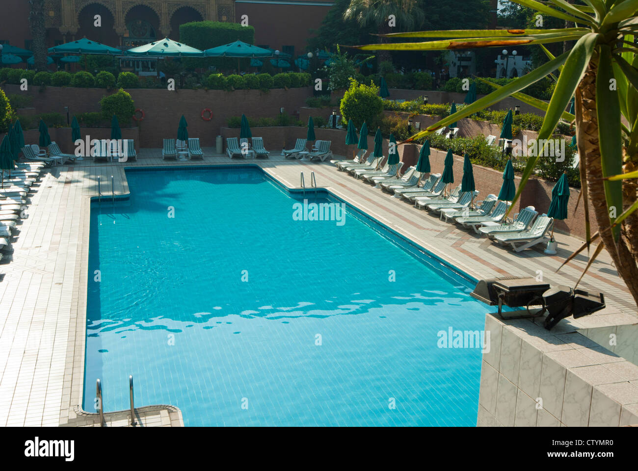 Swimming Pool, Marriott Hotel, Cairo, Egypt, North Africa, Africa Stock ...