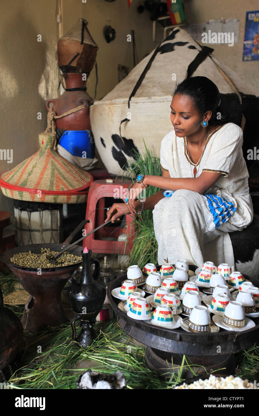 traditional coffee ceremony, Ethiopia Stock Photo - Alamy