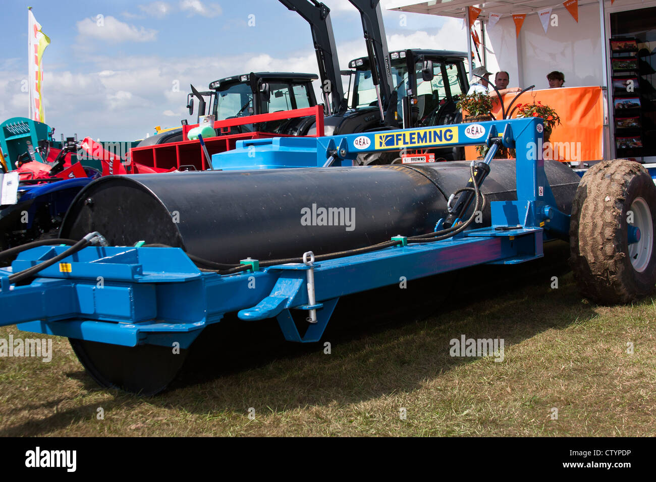 Large field roller at show Stock Photo Alamy
