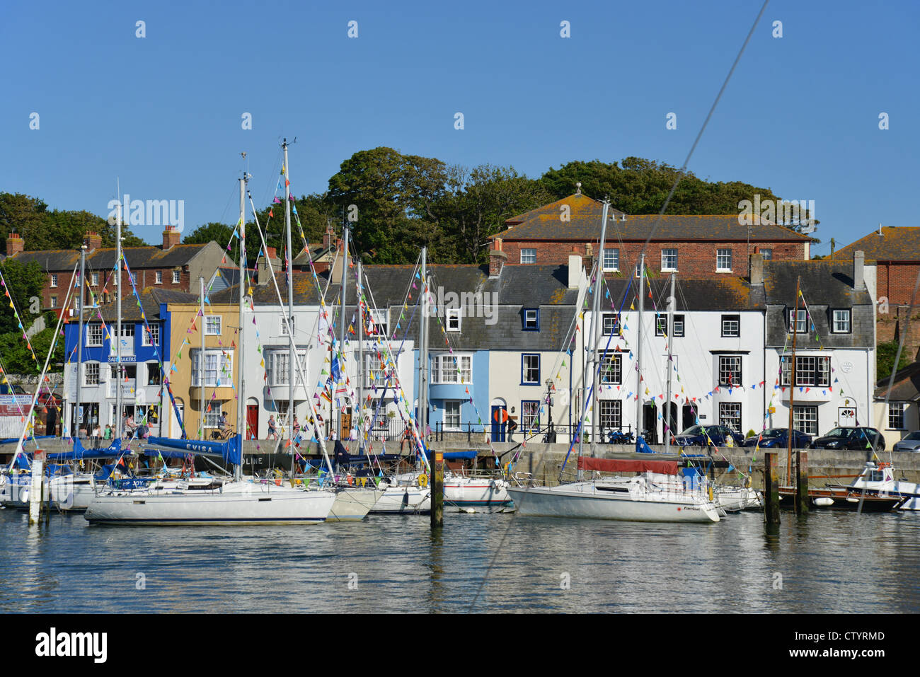 Colourful Cottages In Old Harbour Trinity Road Weymouth Dorset