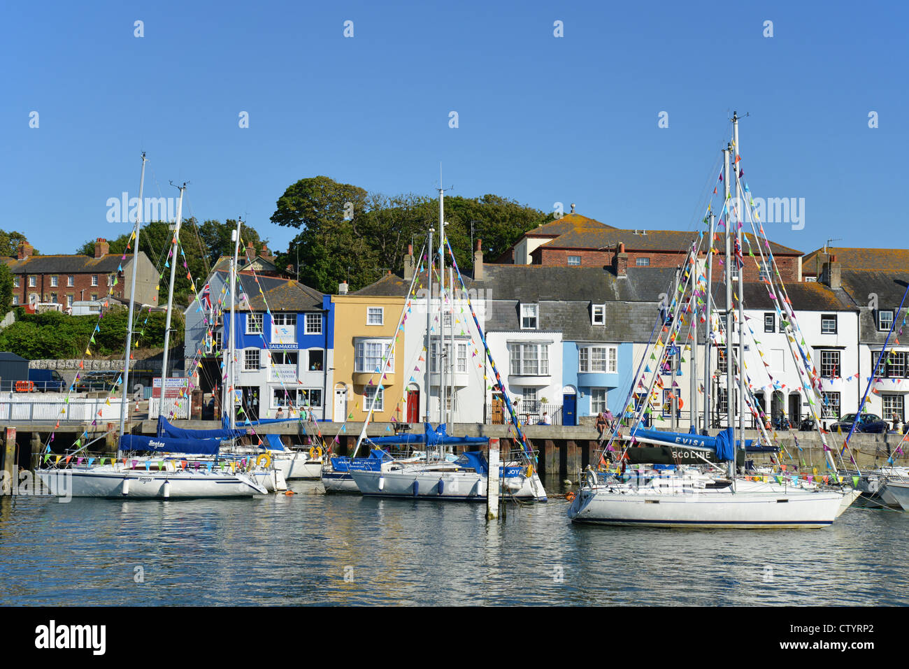 Colourful Cottages In Old Harbour Trinity Road Weymouth Dorset