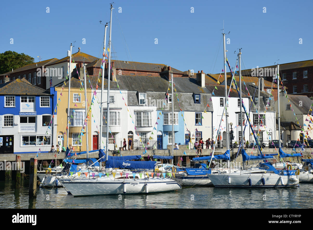 Colourful Cottages In Old Harbour Trinity Road Weymouth Dorset