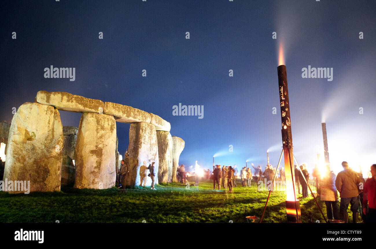 The Fire Garden Stonehenge UK Stock Photo