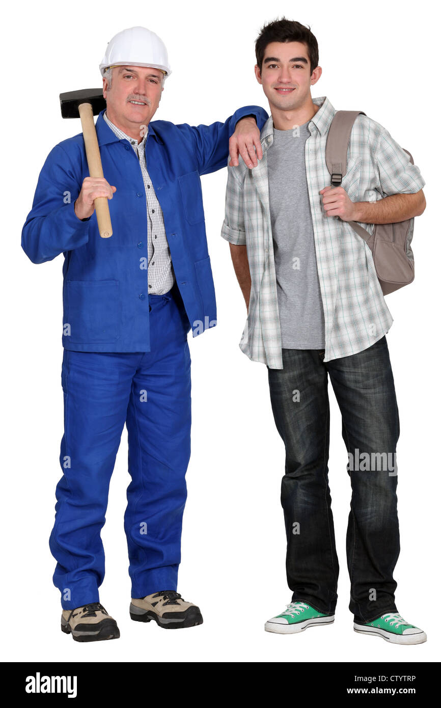 duo of carpenters Stock Photo