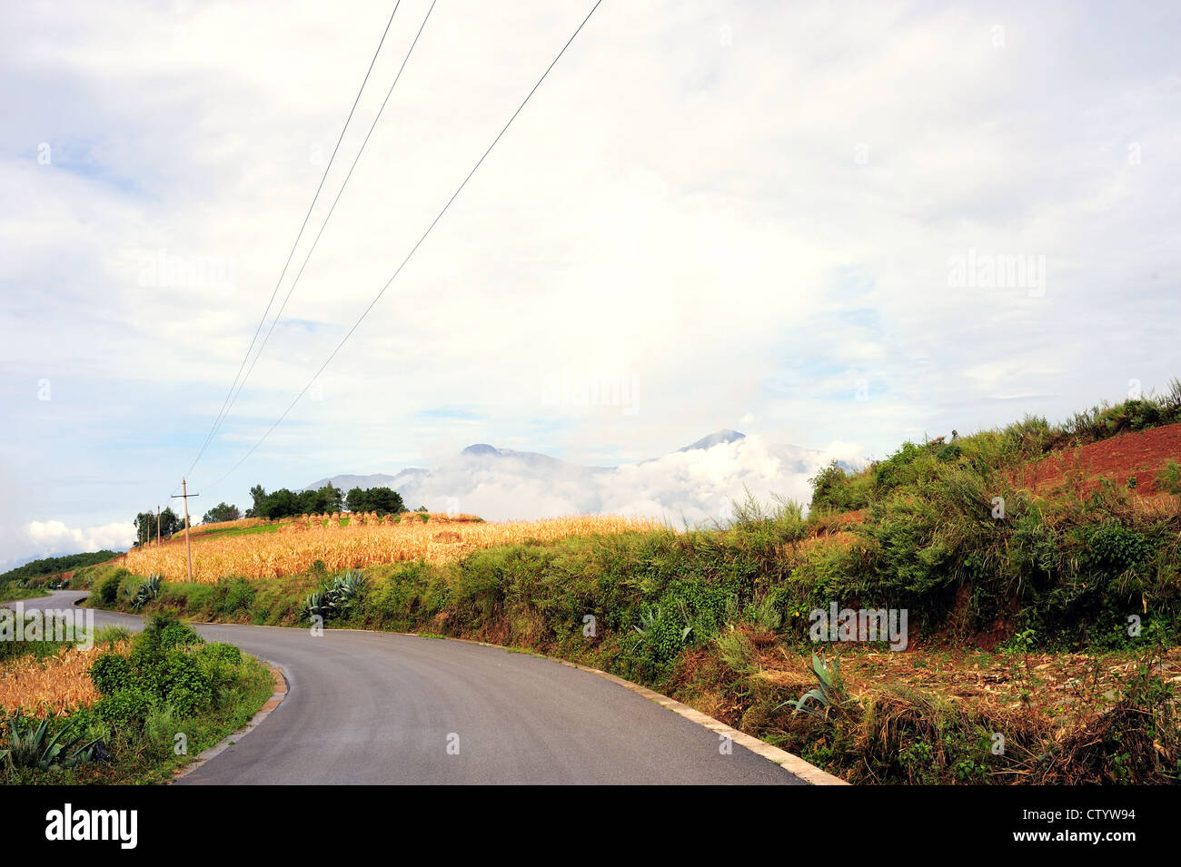 Dongchuan, Yunnan laterite terraces, Stock Photo