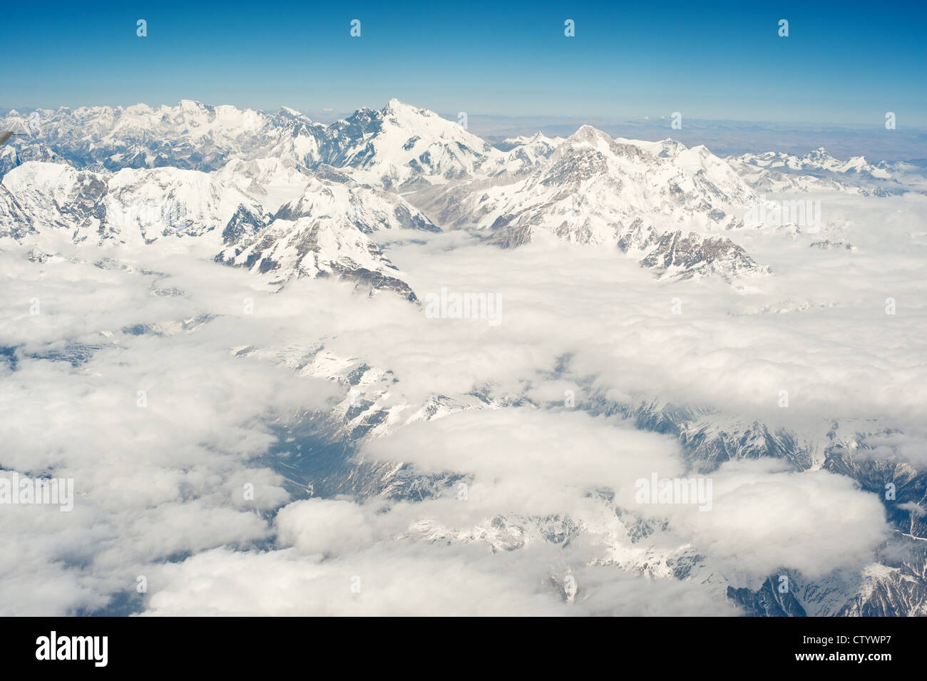 Bird's eye view on the plane, the Himalayas Stock Photo - Alamy