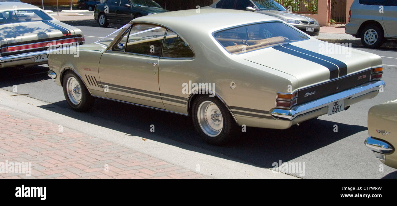 Side view of a Holden Monaro used as a wedding car, Adelaide, South Australia Stock Photo