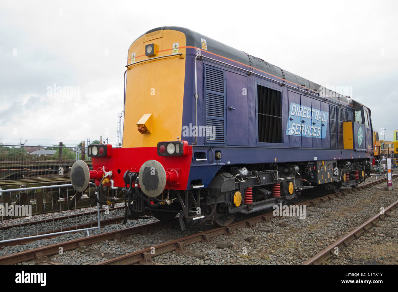 Direct Rail services diesel train owned by british nuclear fuels limited at Railfest 2012 at York National rail museum Stock Photo