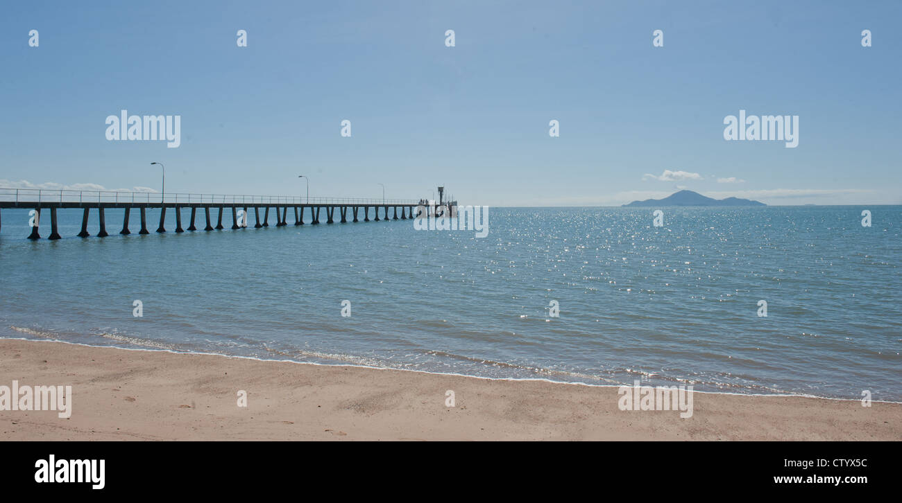 The pier at Cardwell on the Cassowary Coast, gateway to Hinchinbrook National Park. Stock Photo