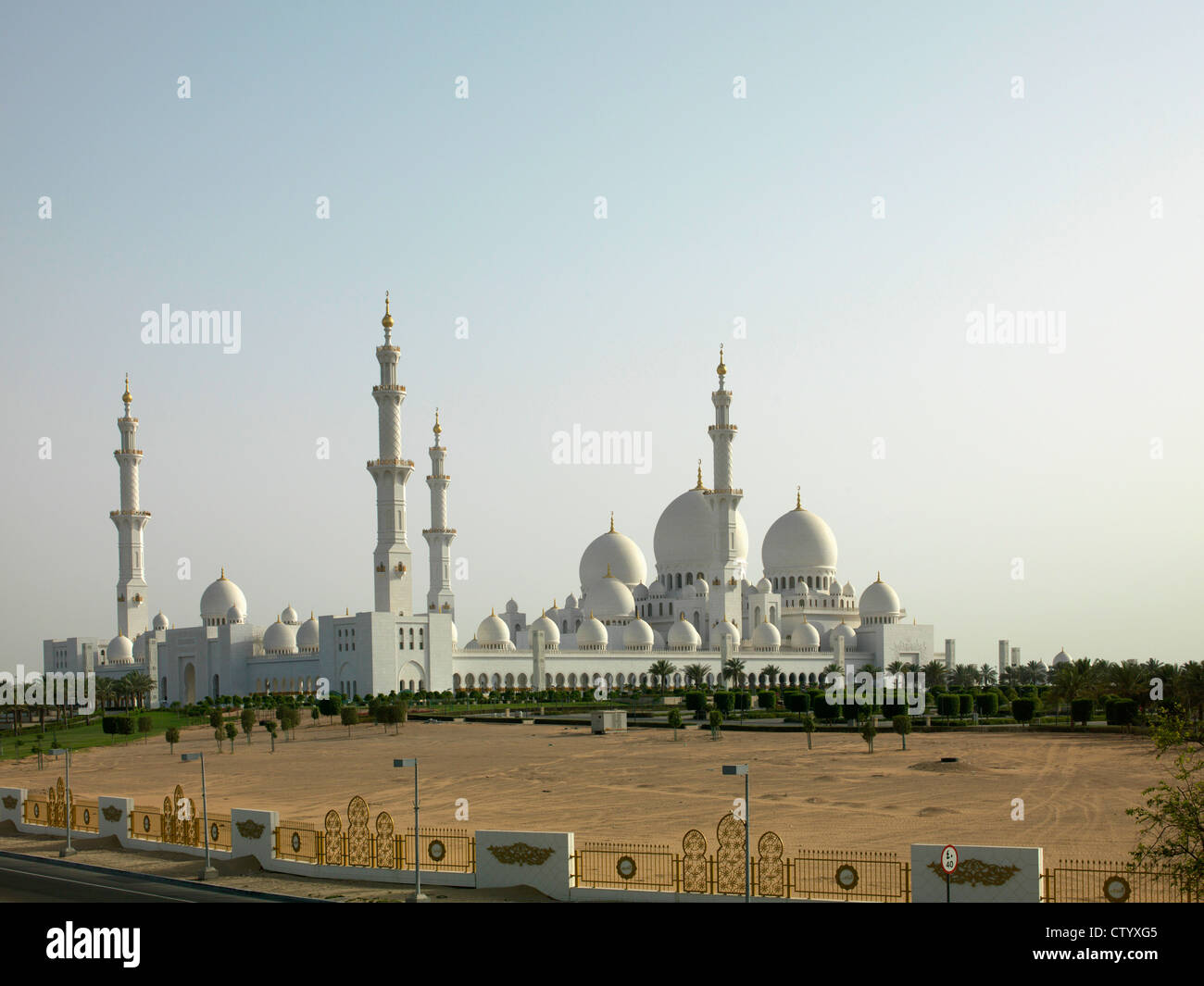 Grand Mosque with domes and towers Stock Photo