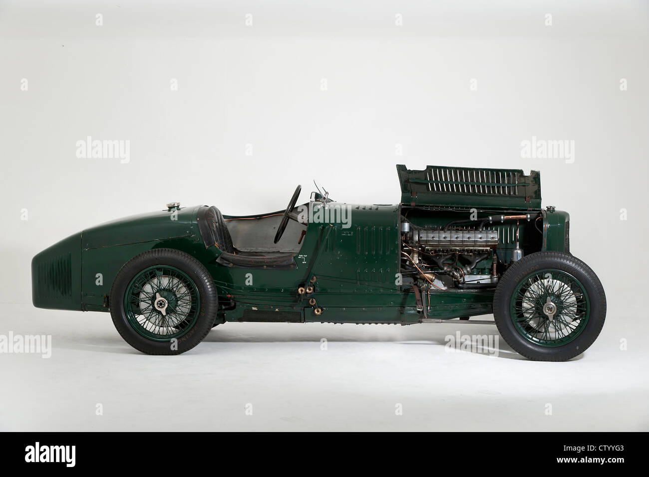 1924 Sunbeam Cub 2 litre with engine exposed Stock Photo
