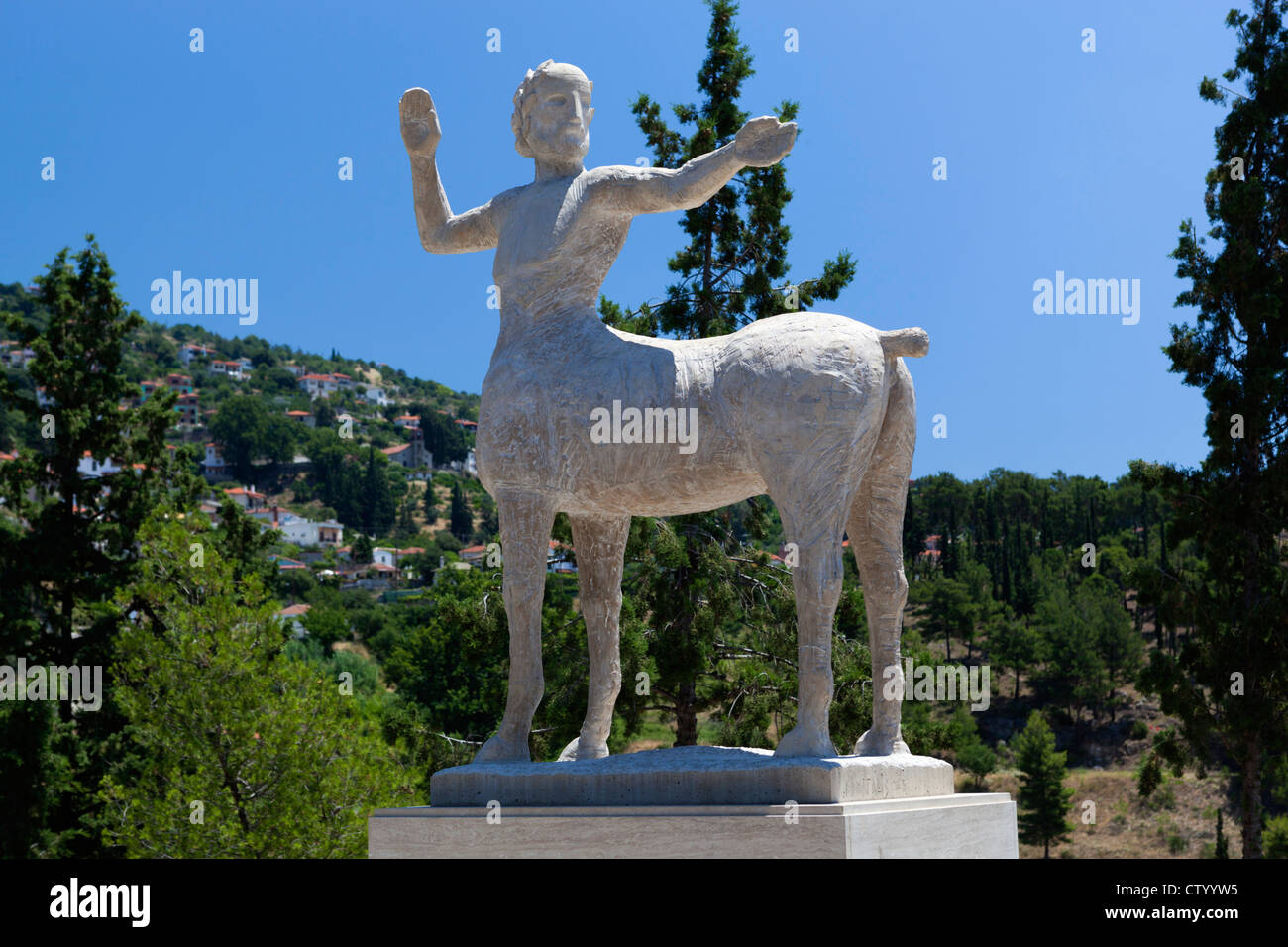 Statue of Centaur, half man-half beast Stock Photo