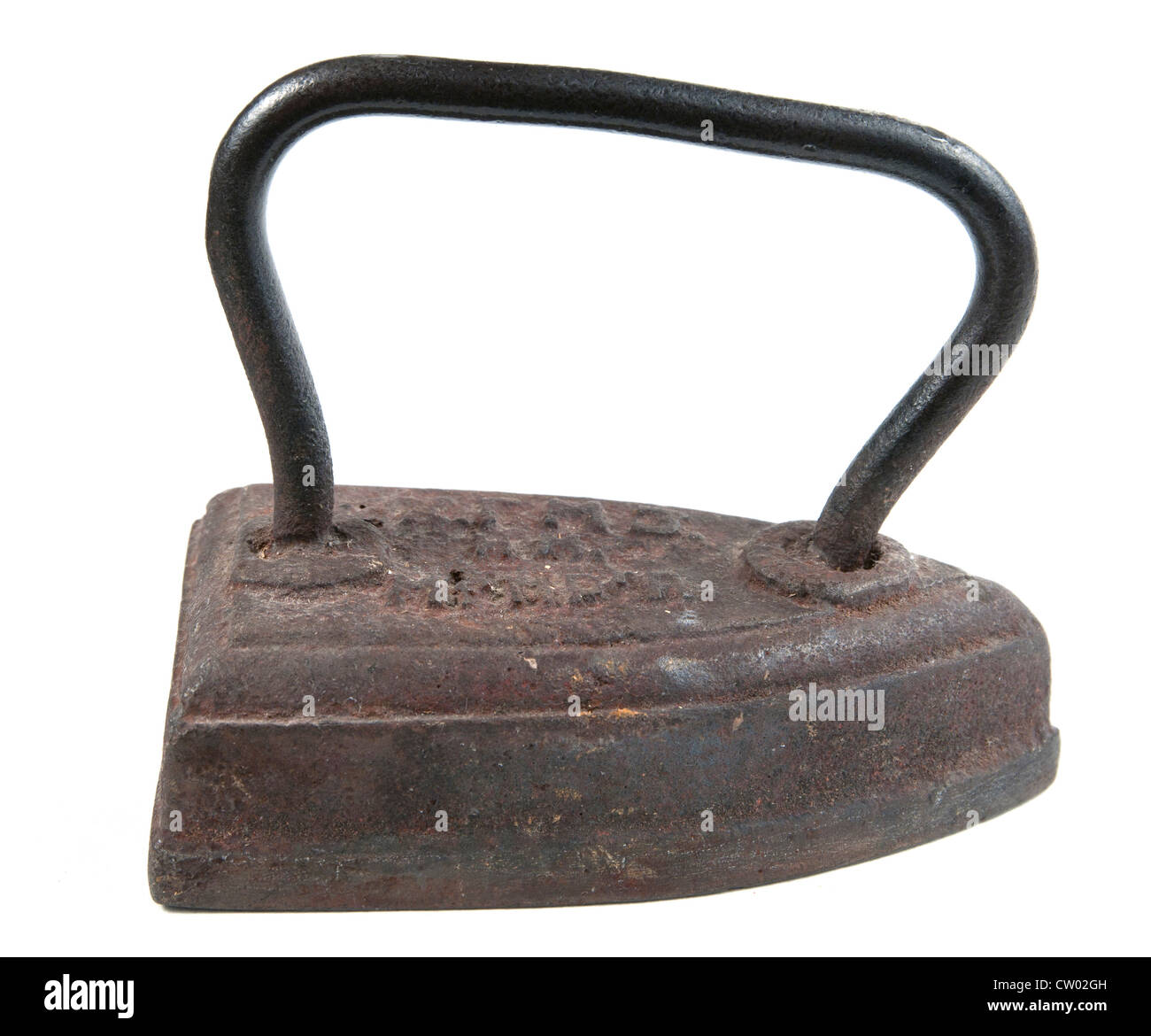 antique smoothing iron isolated over white background Stock Photo Alamy