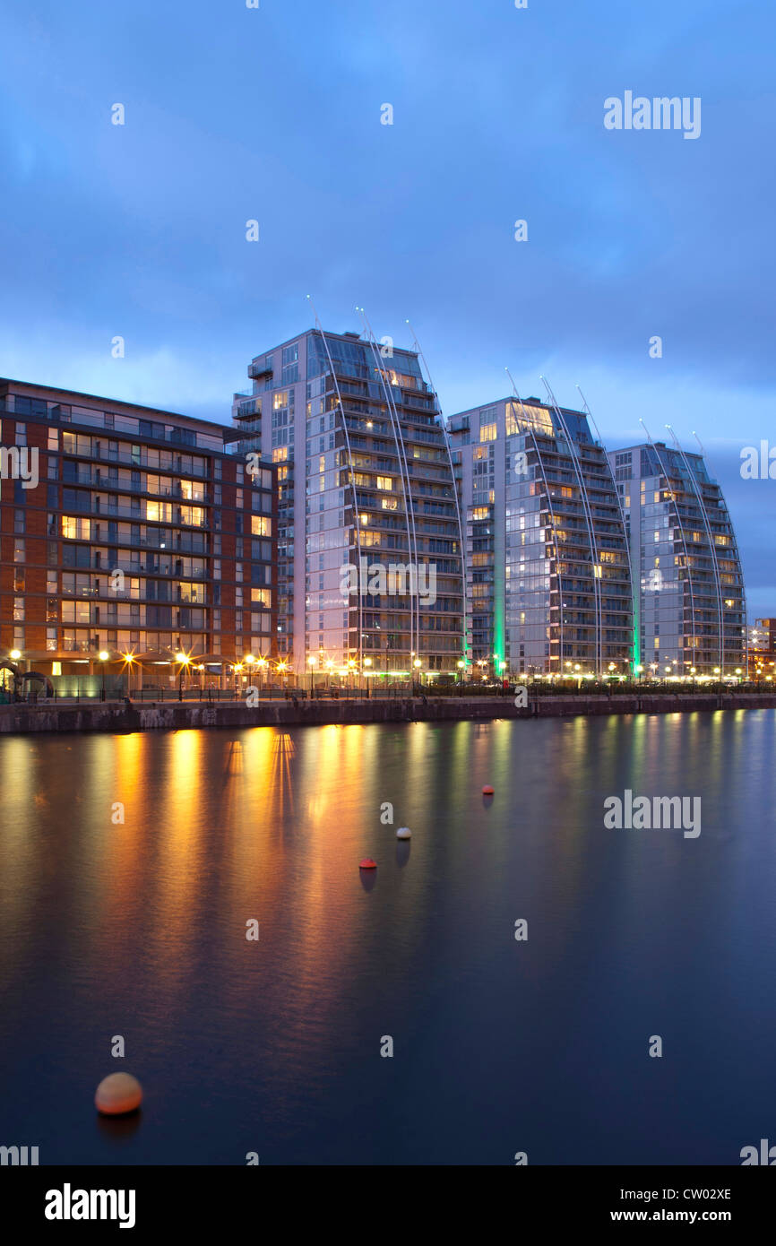 Apartments at Salford Quays Stock Photo