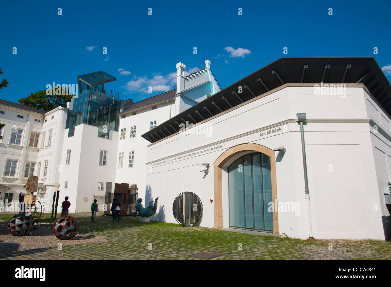 Kampa museum of modern art exterior Na Kampe the Kampa island Mala Strana district Prague Czech Republic Europe Stock Photo