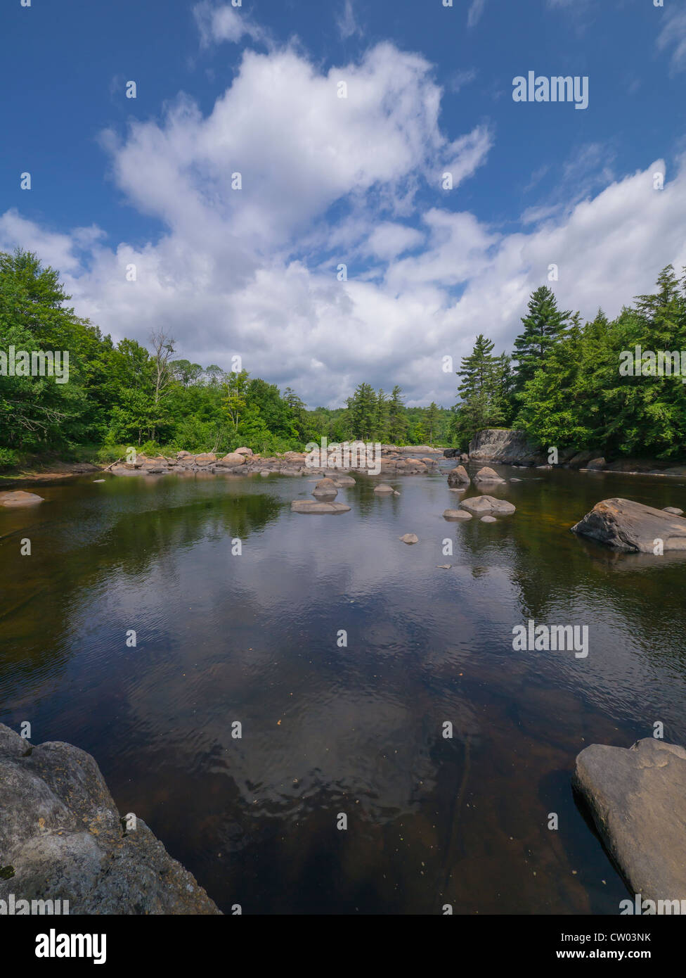 Moose River in the Adirondack Mountains of New York State Stock Photo