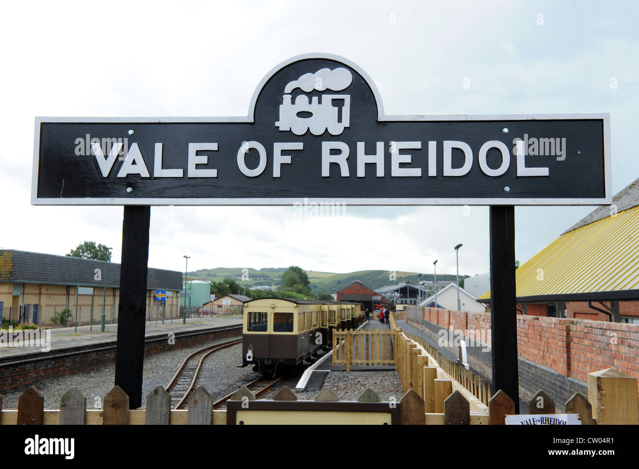 Vale of Rheidol railway station at Aberystwyth Wales Uk Stock Photo