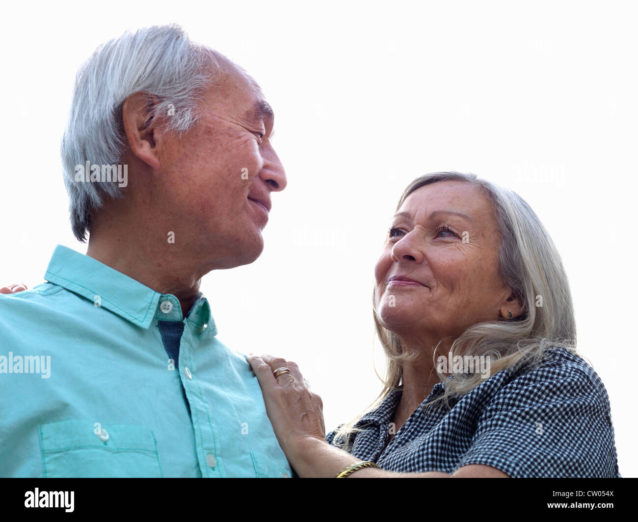 Older couple smiling together Stock Photo