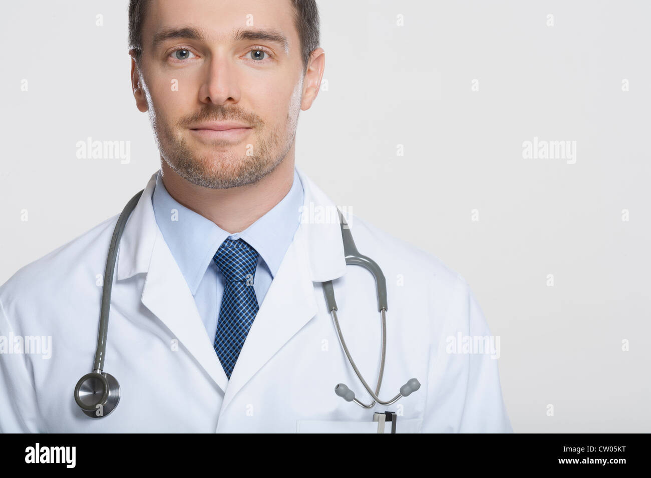 Doctor Wearing Stethoscope Stock Photo Alamy