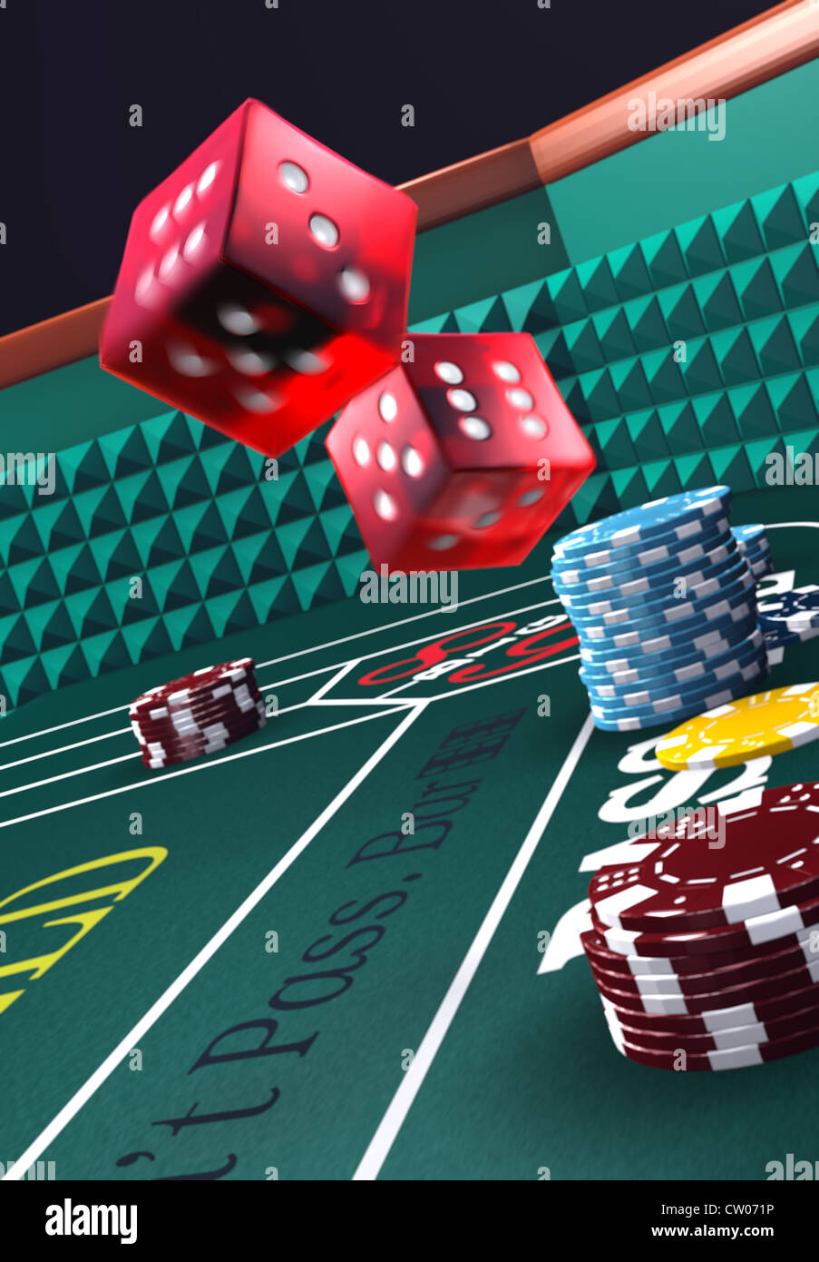 Casino craps table Stock Photo Alamy