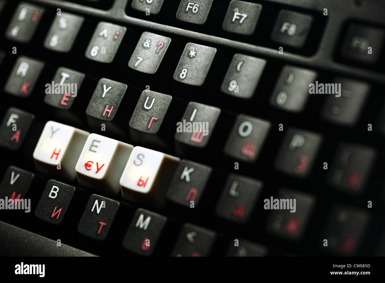 keyboard concept yes Stock Photo Alamy