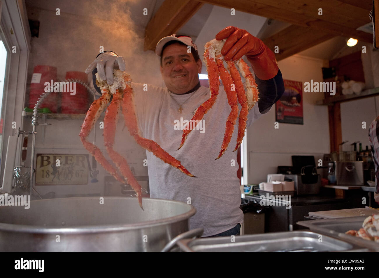 Alaskan Crab claws in Ketchikan Alaska Stock Photo Alamy