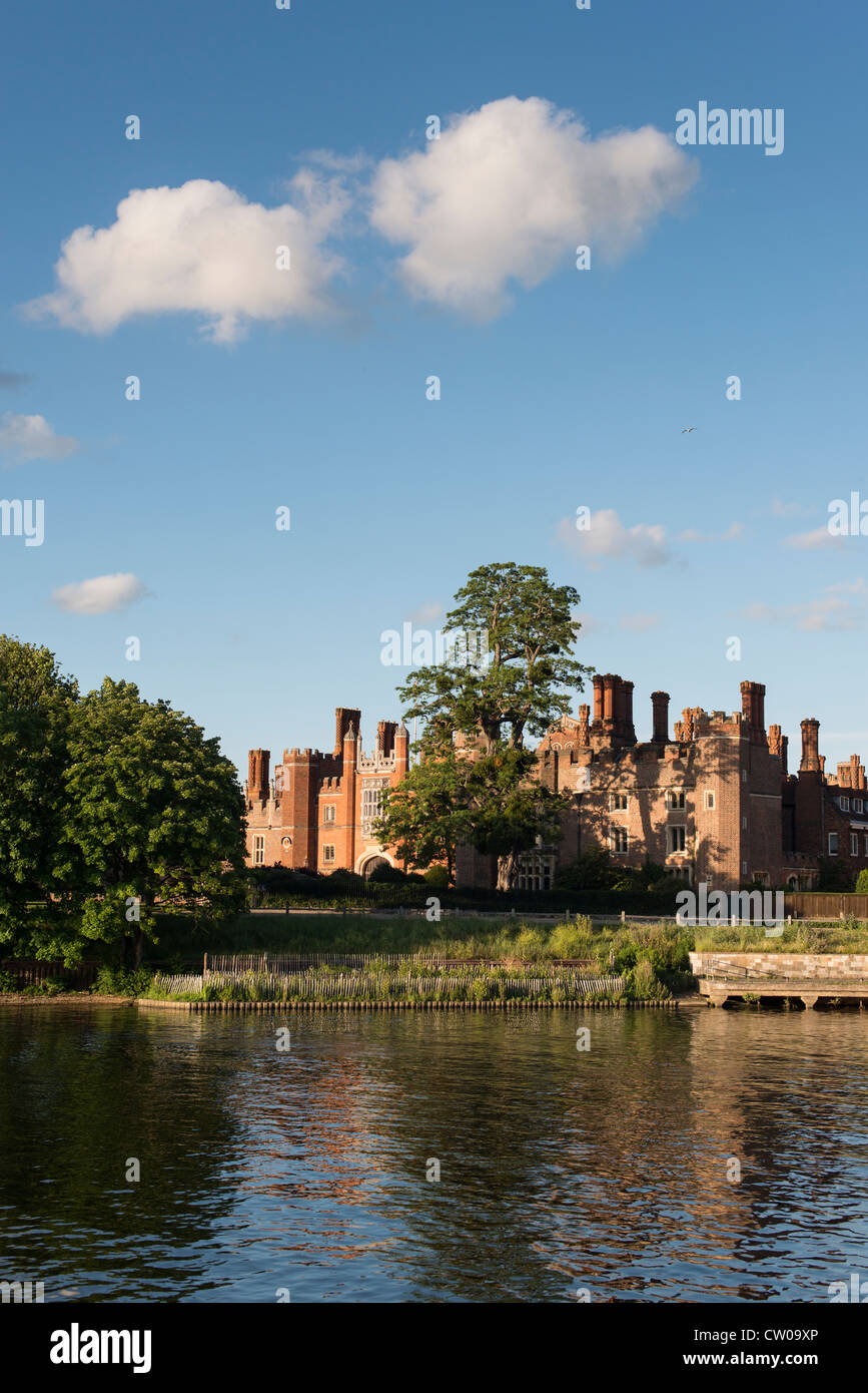 Hampton Court Palace on the river Thamesview from the riverside,Royal