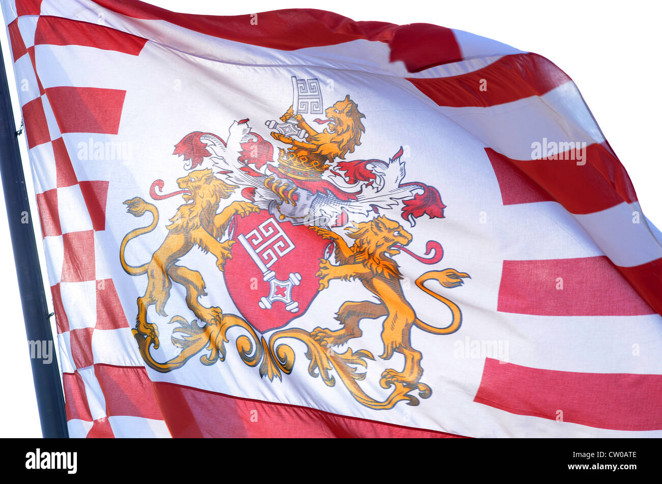 Flag of the German citystate of Bremen Stock Photo Alamy