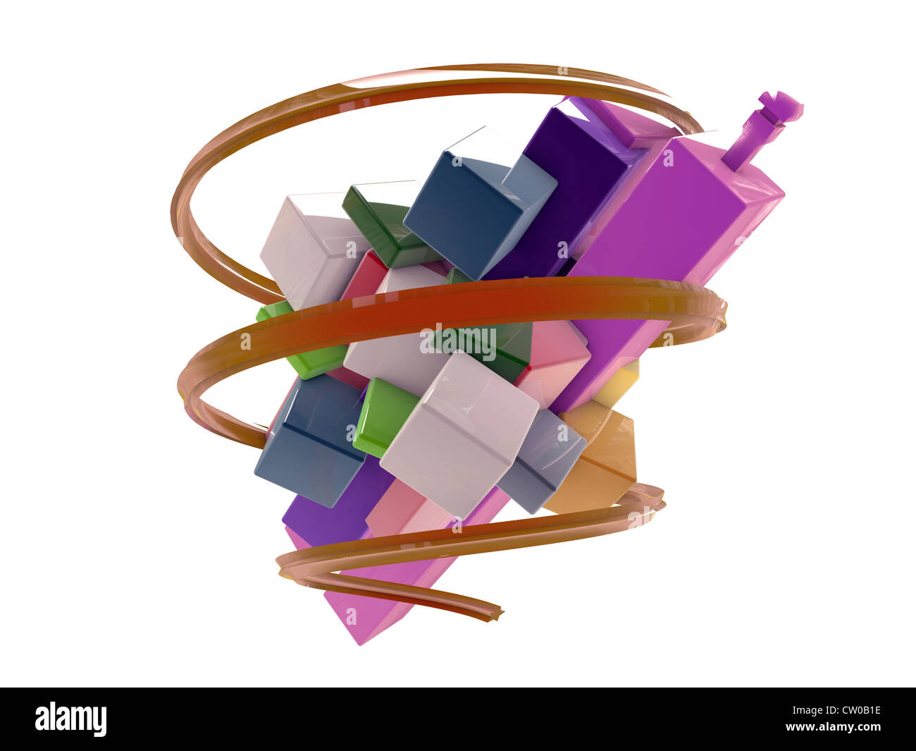 abstract shape isolated on white background Stock Photo - Alamy