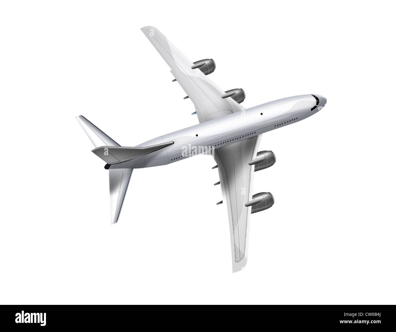 airplane silhouette isolated on white background Stock Photo - Alamy