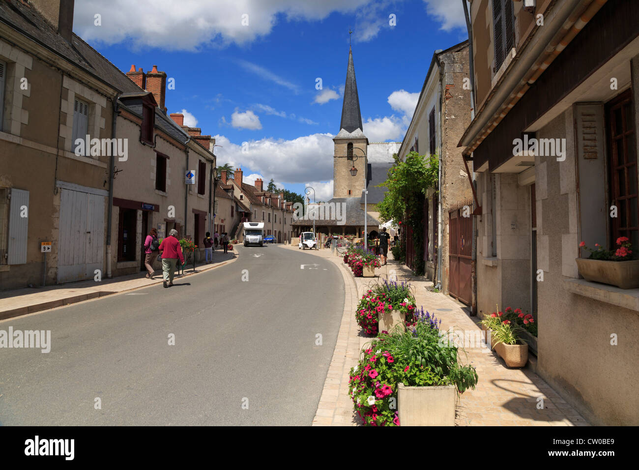 The picturesque village of Cheverny in the Loire Valley, France Stock Photo