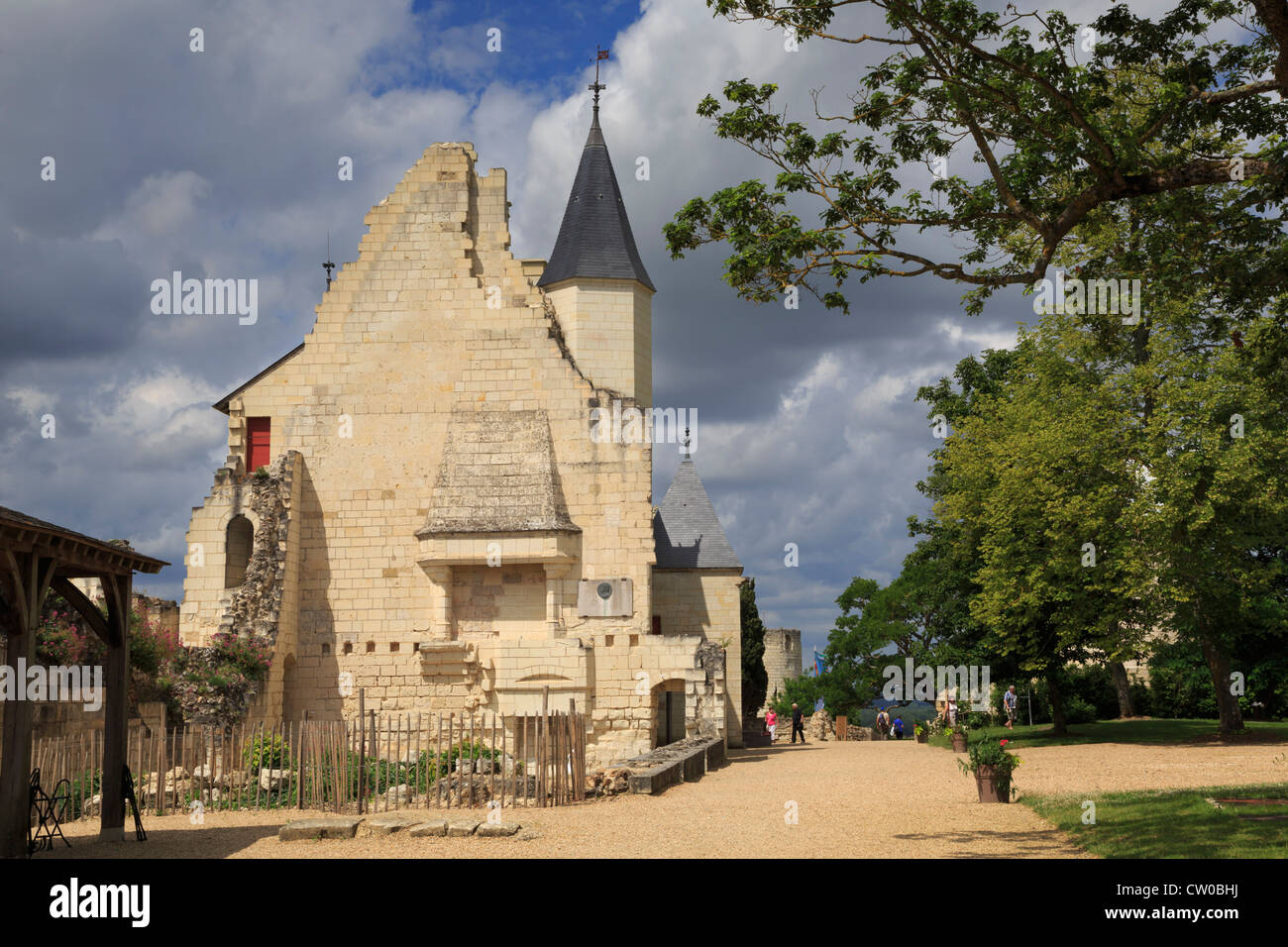 Royal Apartments, Chateau Chinon, Loire Valley. The reconstructed Royal Lodgings in the Chateau du Milieu. Stock Photo
