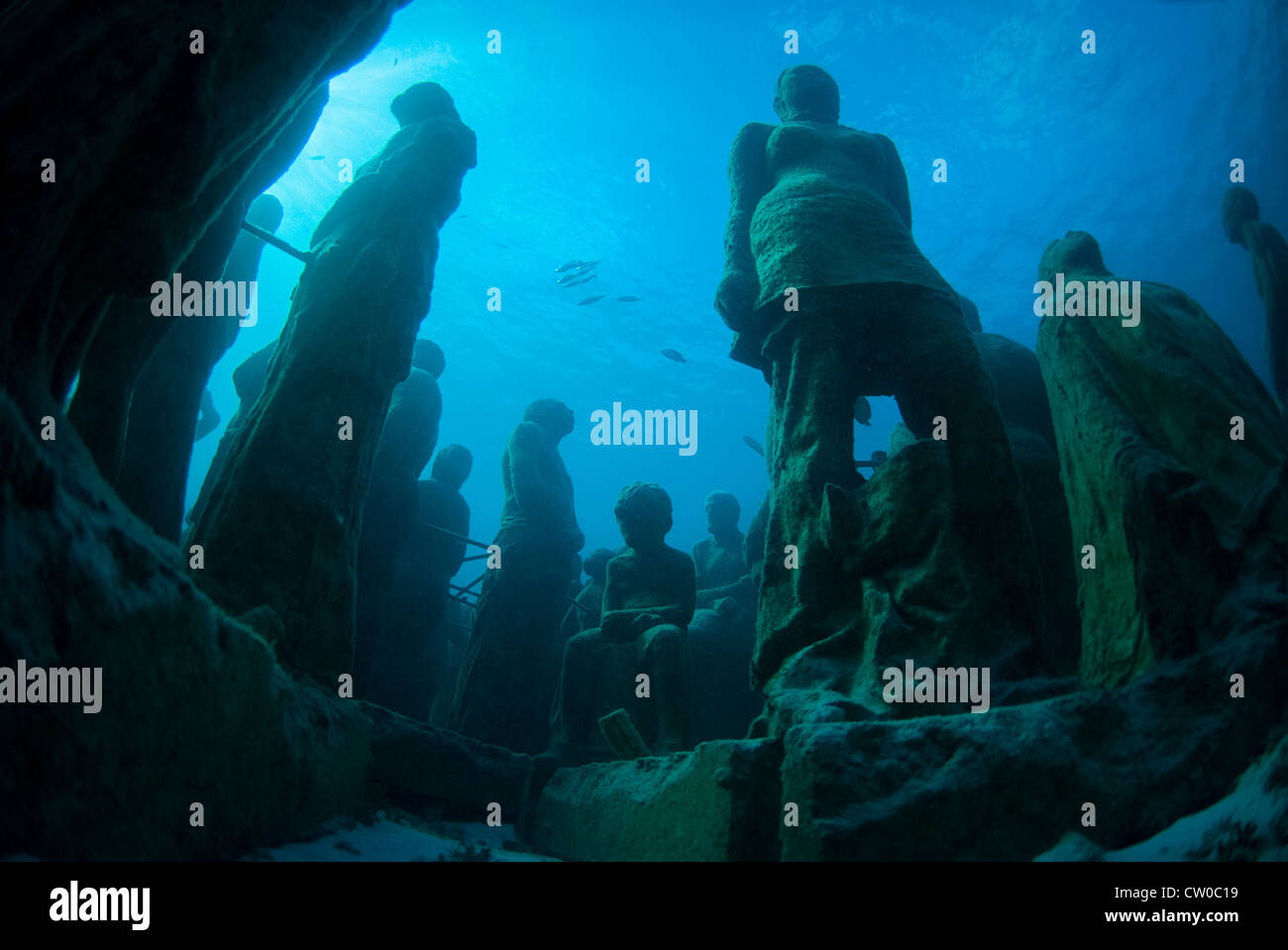 Underwater Sculpture Museum near Cancun, Mexico Stock Photo Alamy