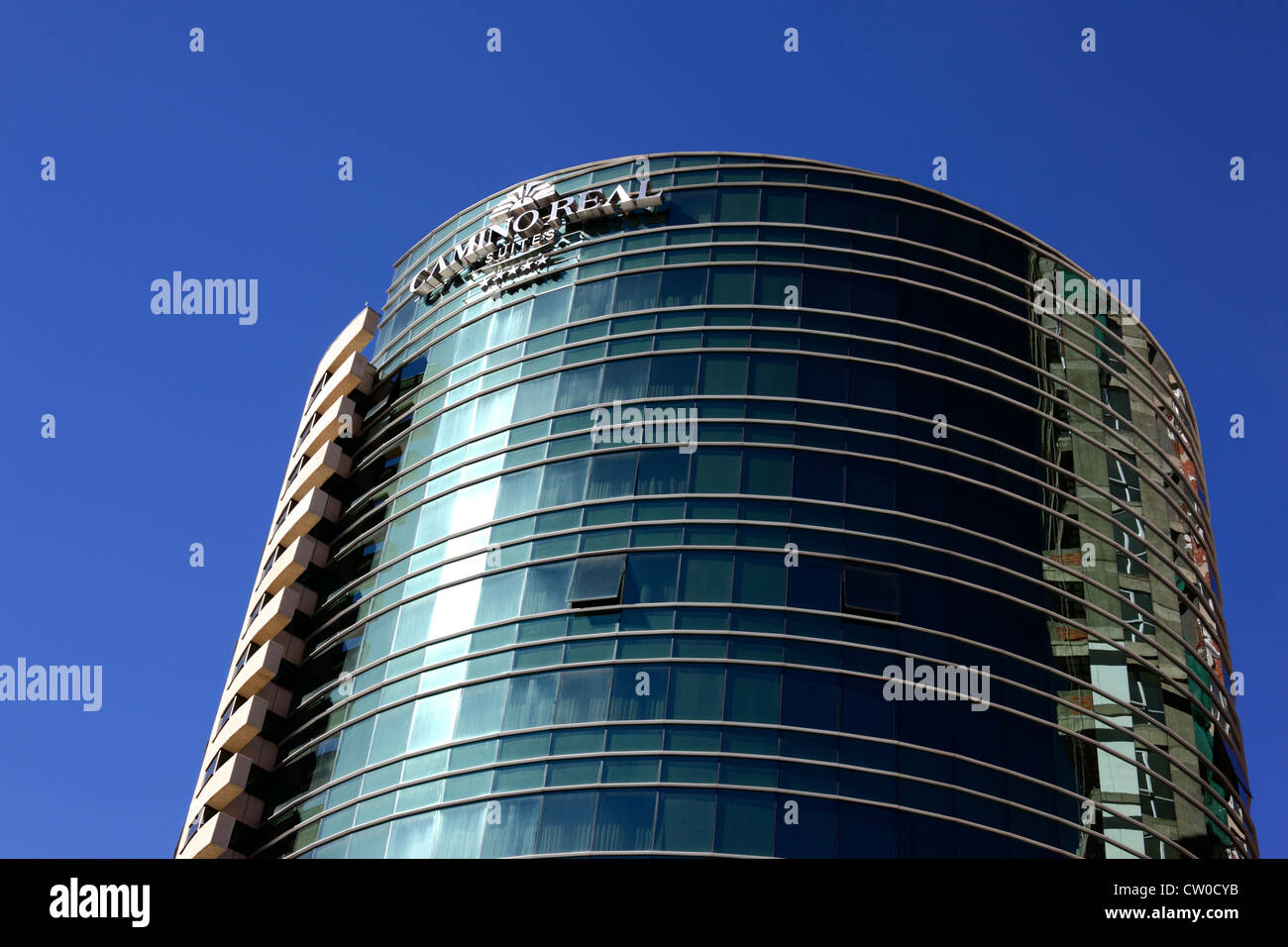 View of upper storeys of the Camino Real Suites 5 star Hotel, Calacoto, Zona Sur, La Paz, Bolivia Stock Photo