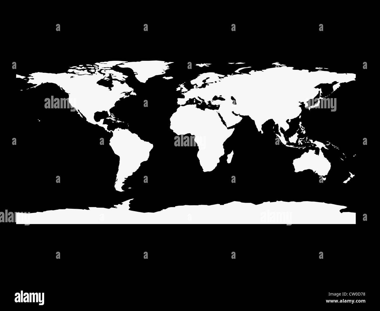 Map of continents Black and White Stock Photos & Images - Alamy