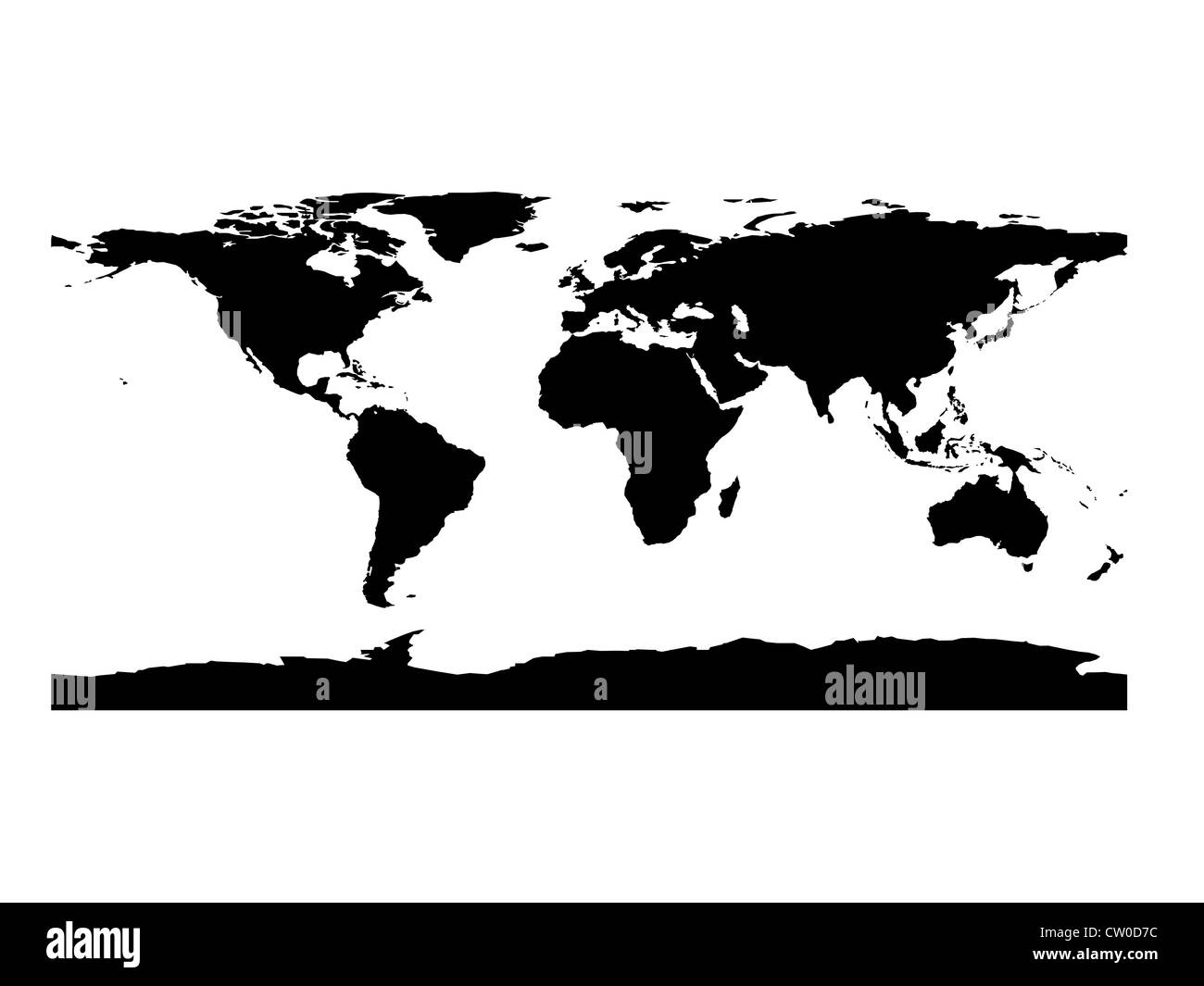 Map of continents Black and White Stock Photos & Images - Alamy