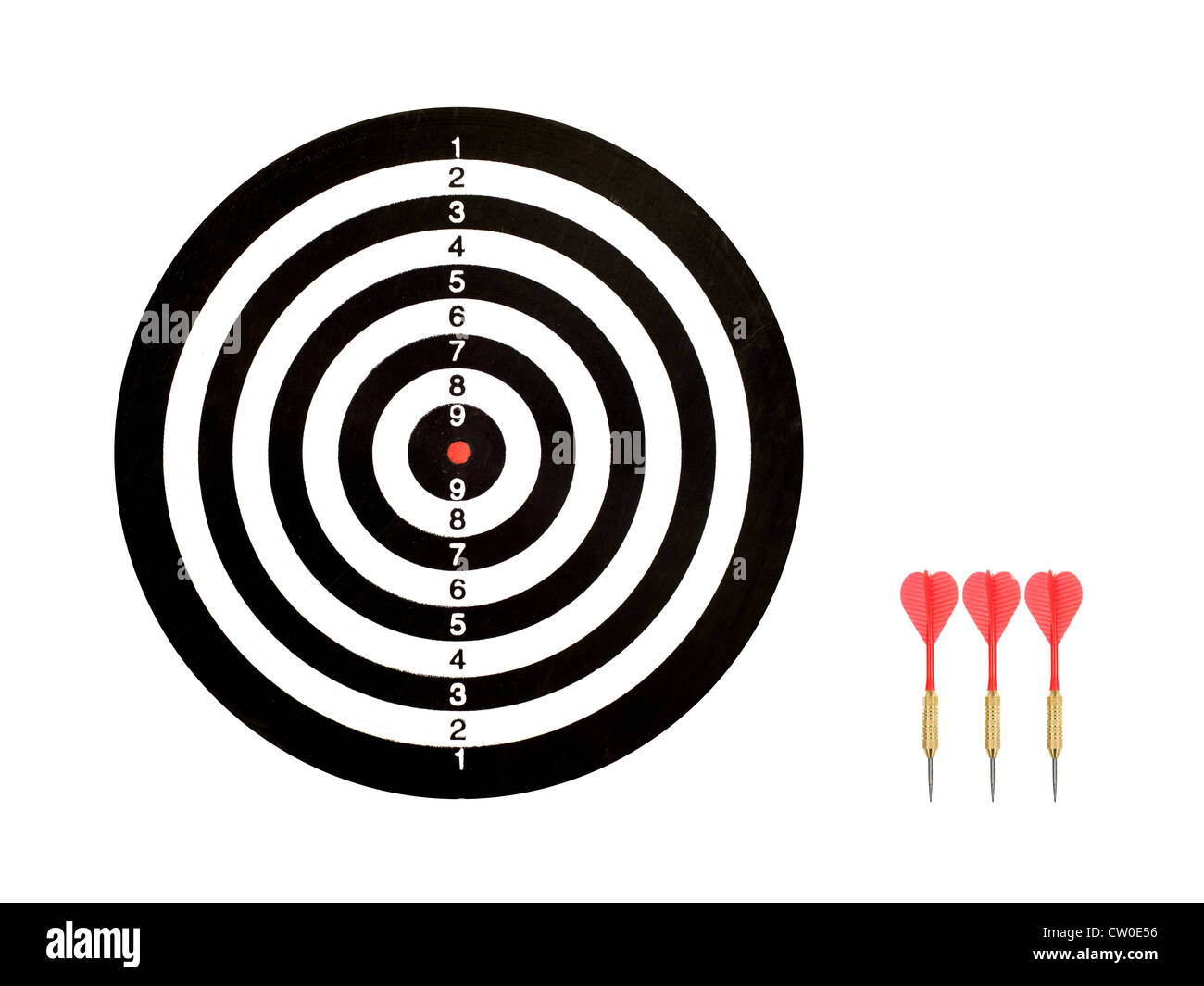 A target isolated against a white background Stock Photo - Alamy