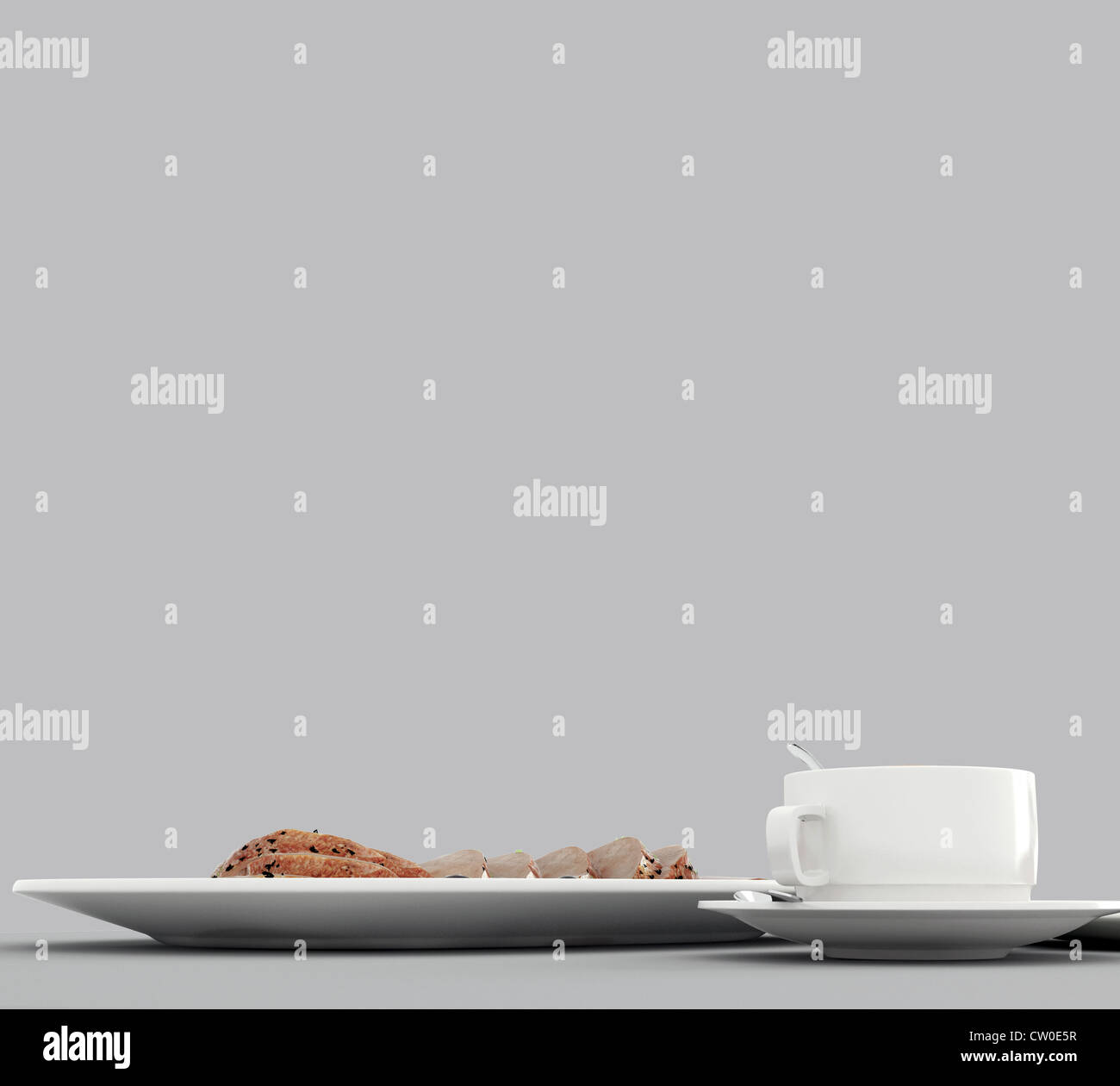 morning breakfast isolated on white background Stock Photo - Alamy