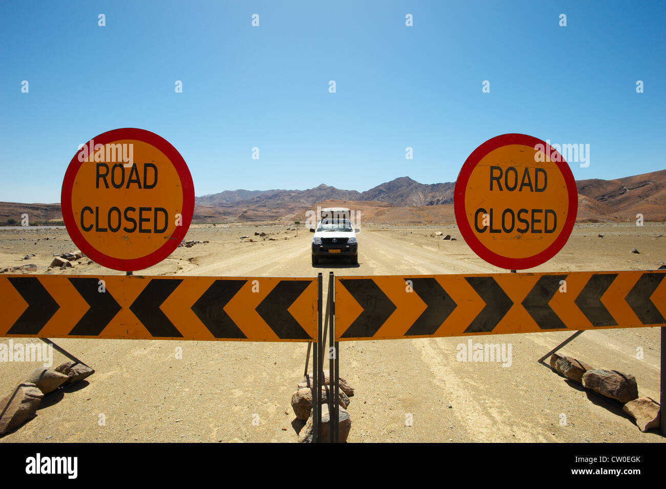 Closed road from Aussenkehr to Fish River Crossing, Namibia Stock Photo