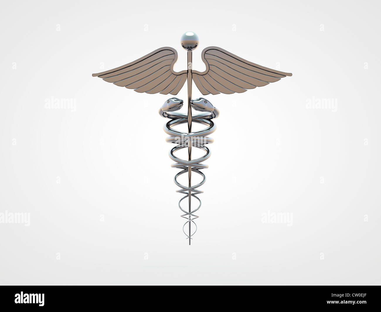 caduceus isolated on white background Stock Photo - Alamy