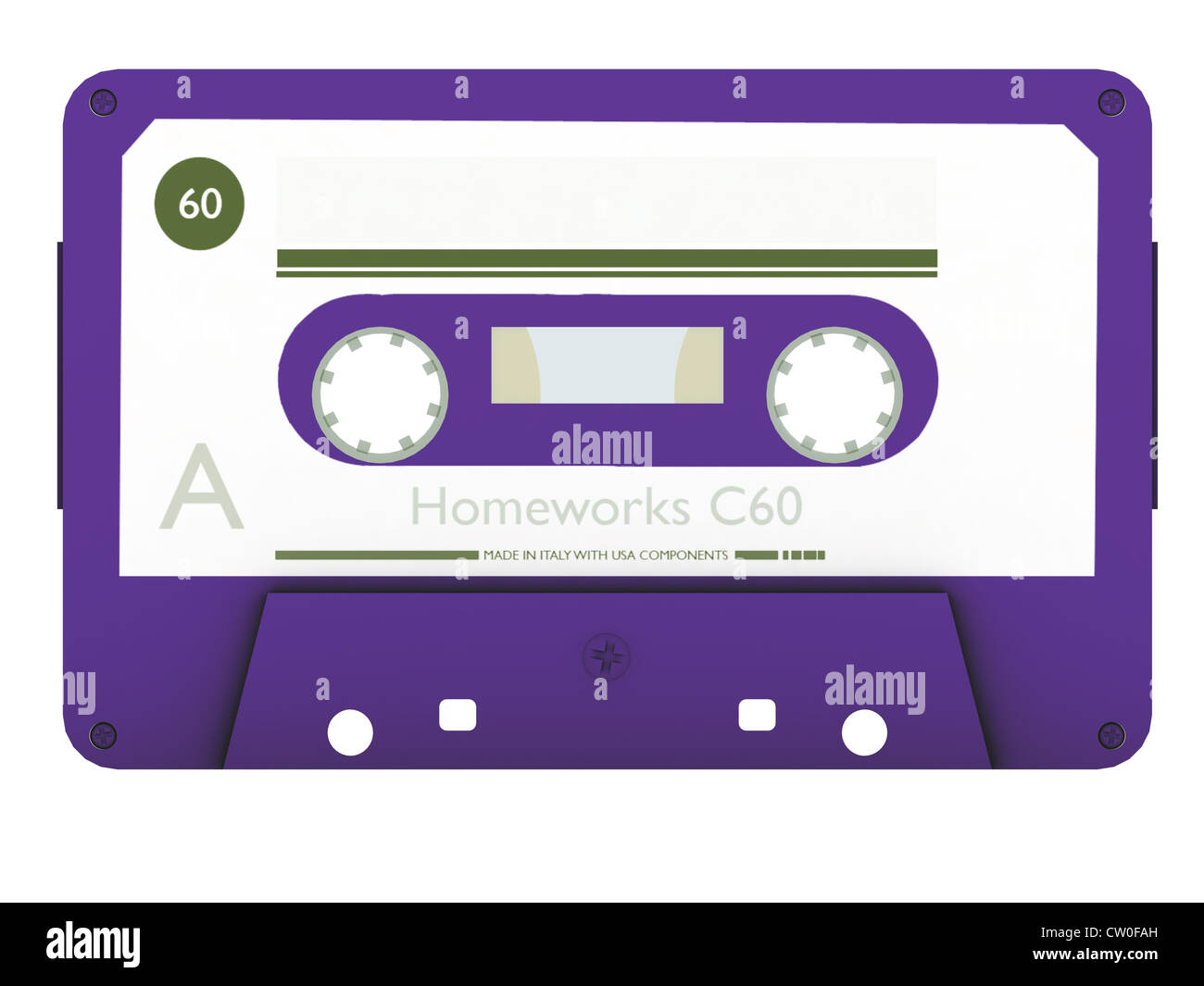 old cassette tape isolated on white background Stock Photo - Alamy