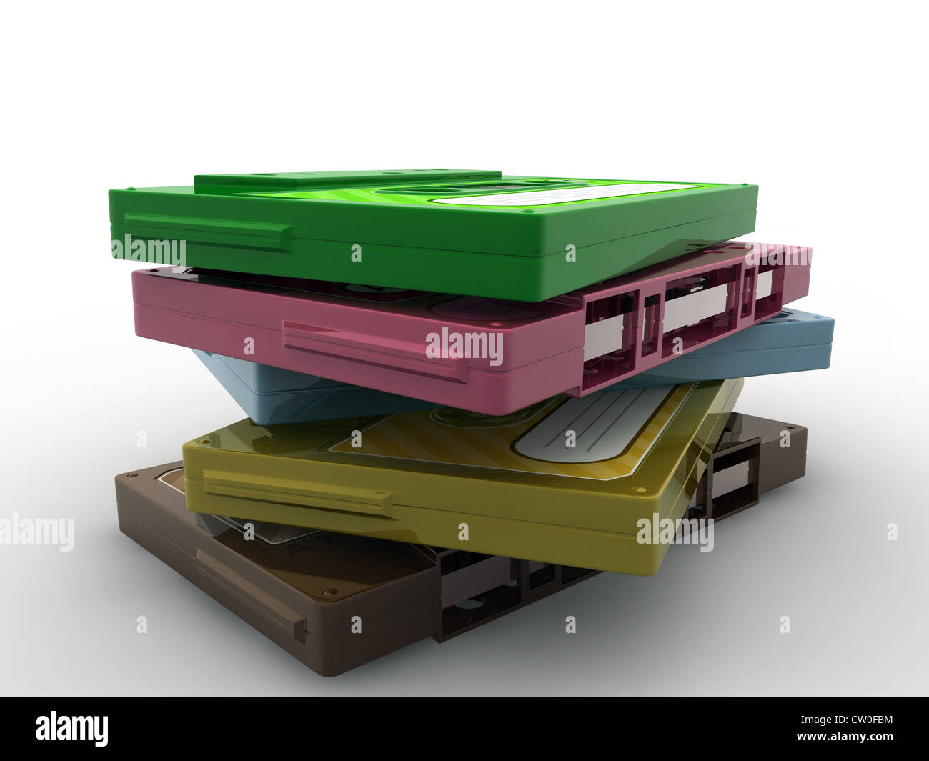 cassette tapes isolated on white background Stock Photo - Alamy