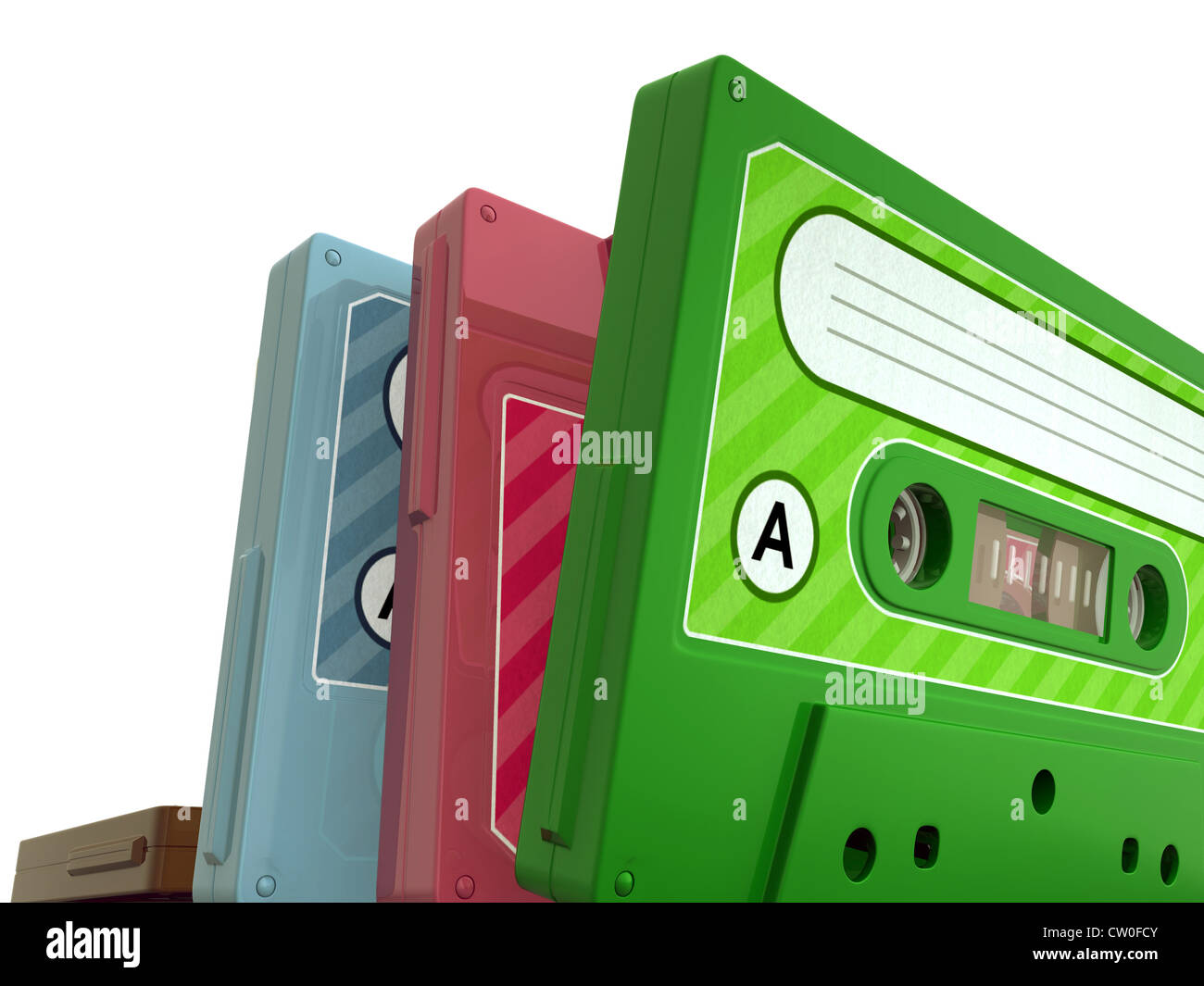 cassette tapes isolated on white background Stock Photo - Alamy