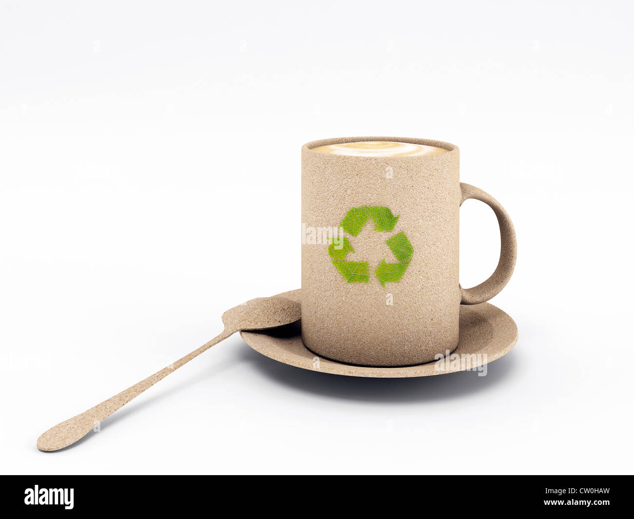 coffee paper cup with recycle sign Stock Photo Alamy