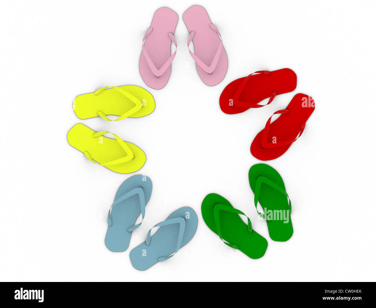 flip flop isolated on white background Stock Photo - Alamy