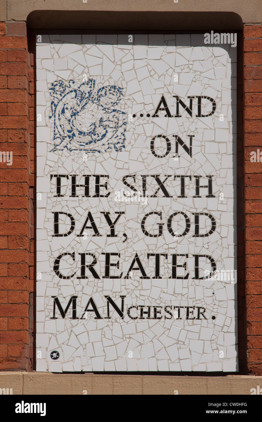 On The Sixth Day Manchester Stock Photo
