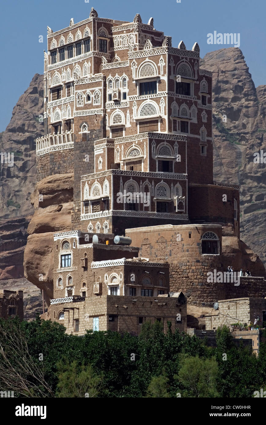 Dar Al Hajar the rock palace in Wadi Dhahr, Yemen, Western Asia