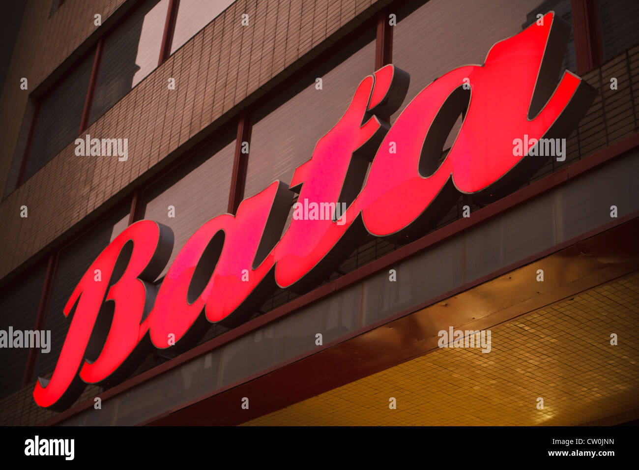 Bata logo on shop front in Brno, Czech Republic Stock Photo - Alamy